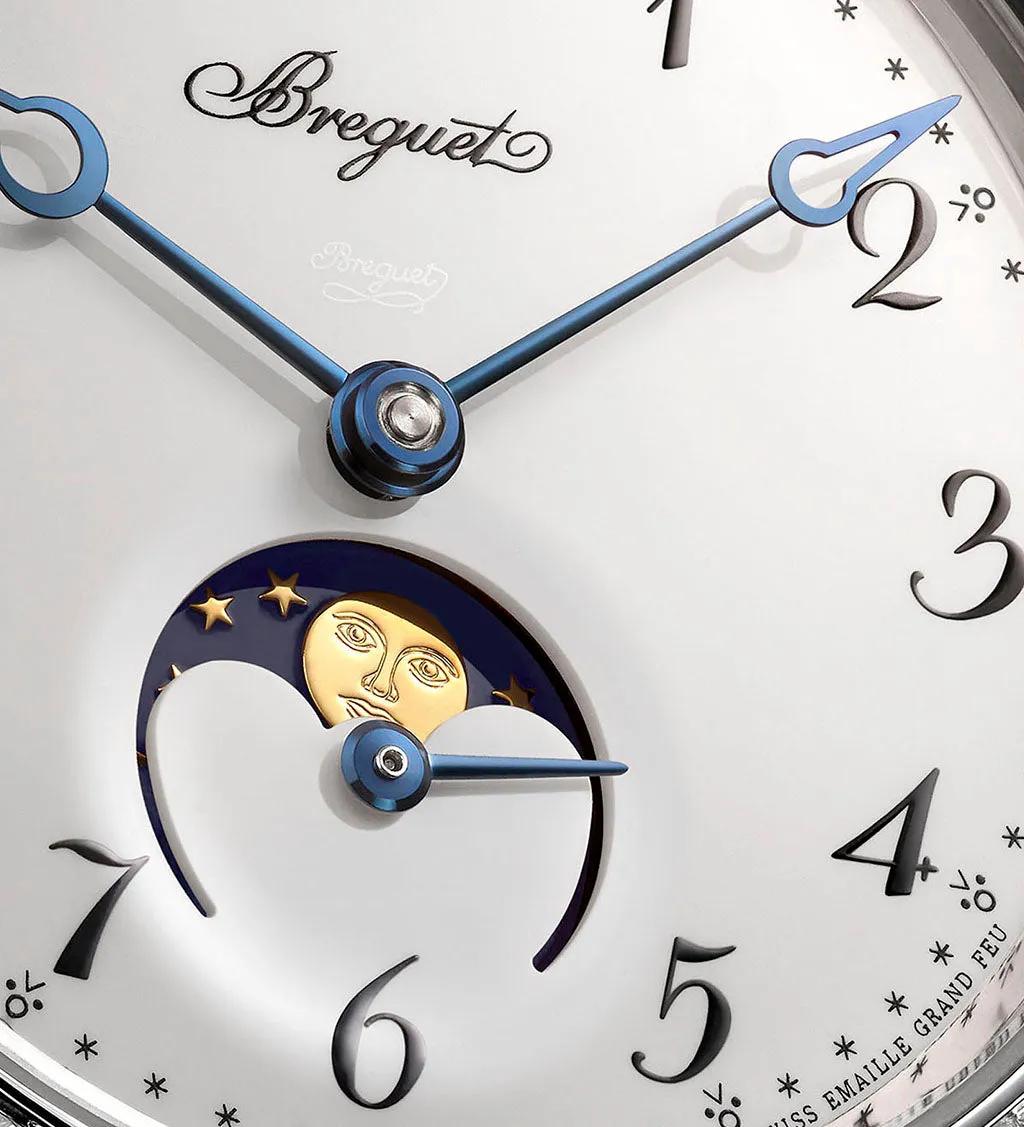 Breguet Classique Moon Phase 18K White Gold & Diamonds Lady's Watch