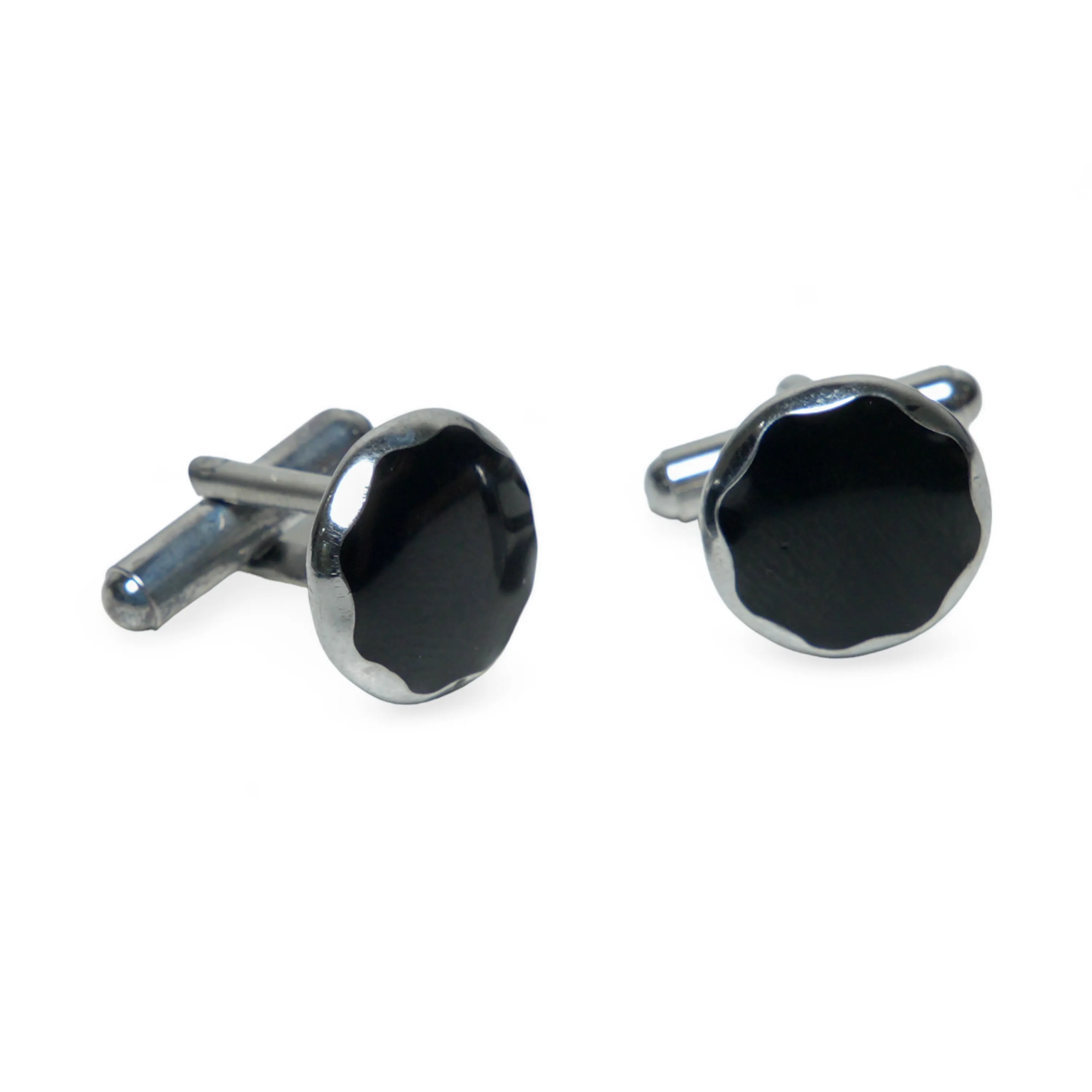 Chokore Circular Octagon Cufflinks (Black)