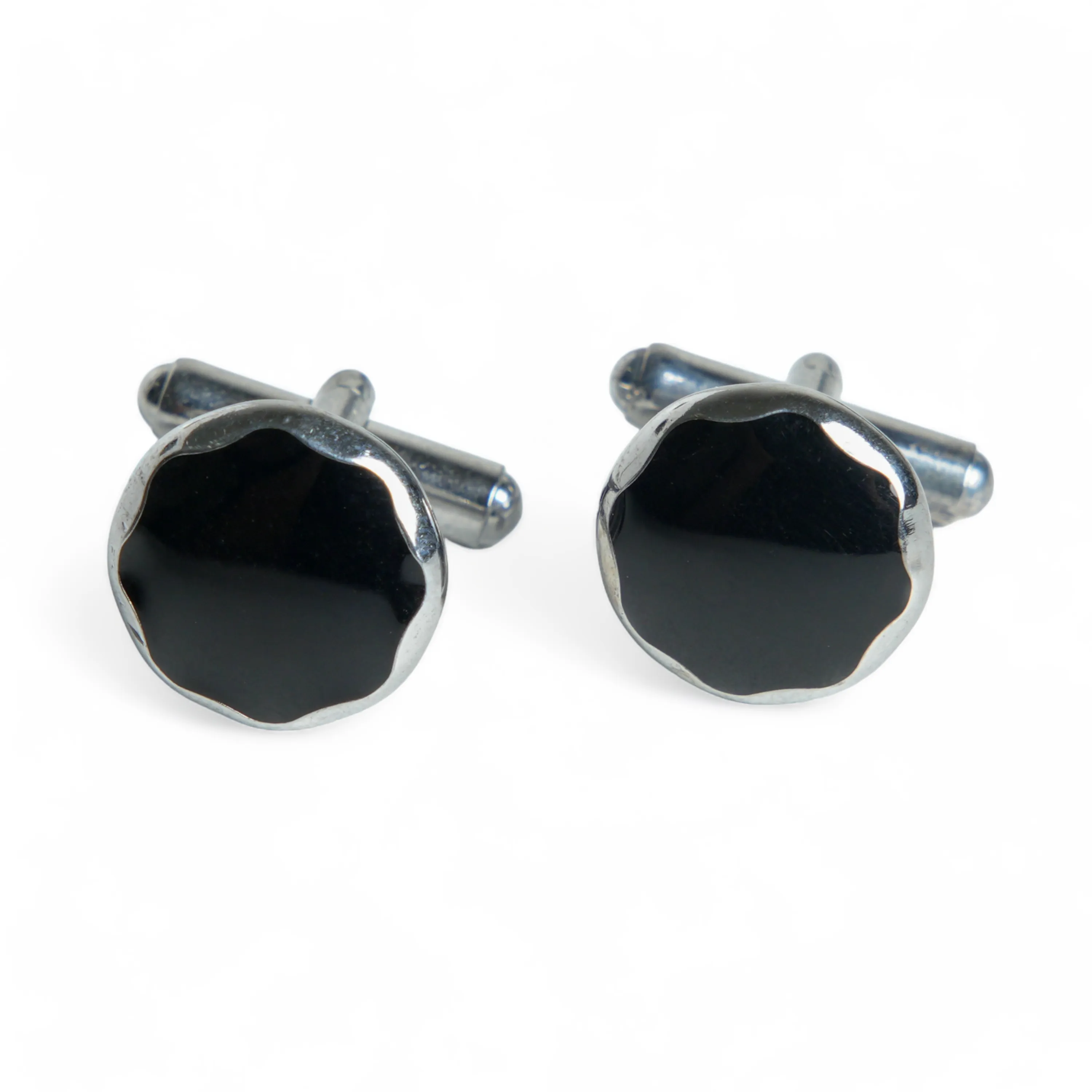 Chokore Circular Octagon Cufflinks (Black)