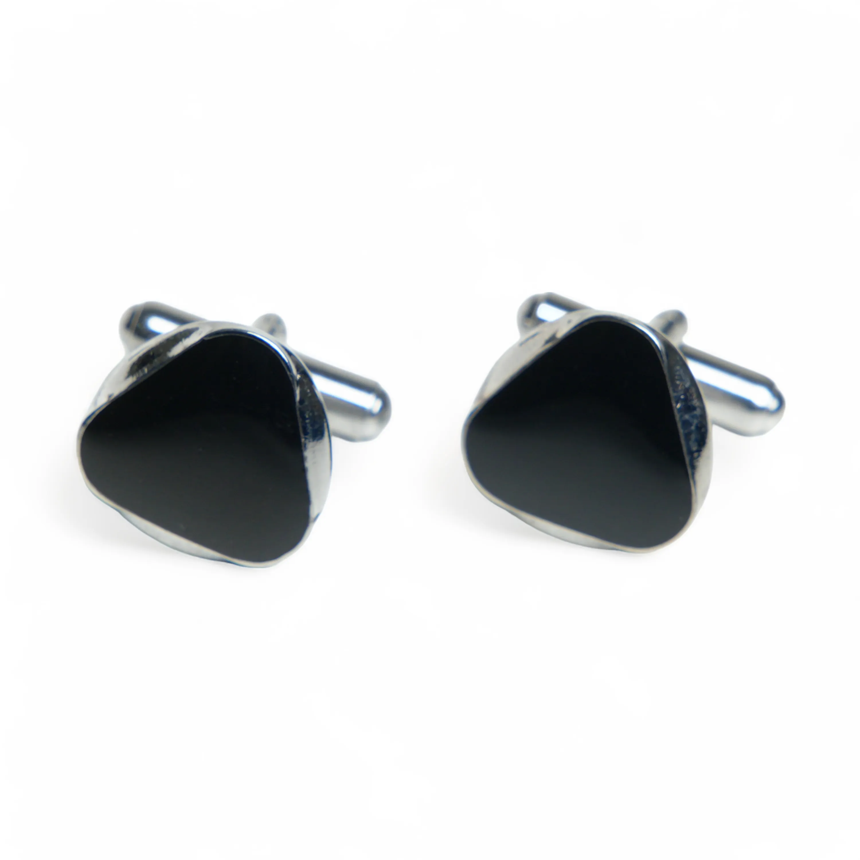 Chokore Circular Triangle Cufflinks (Black)