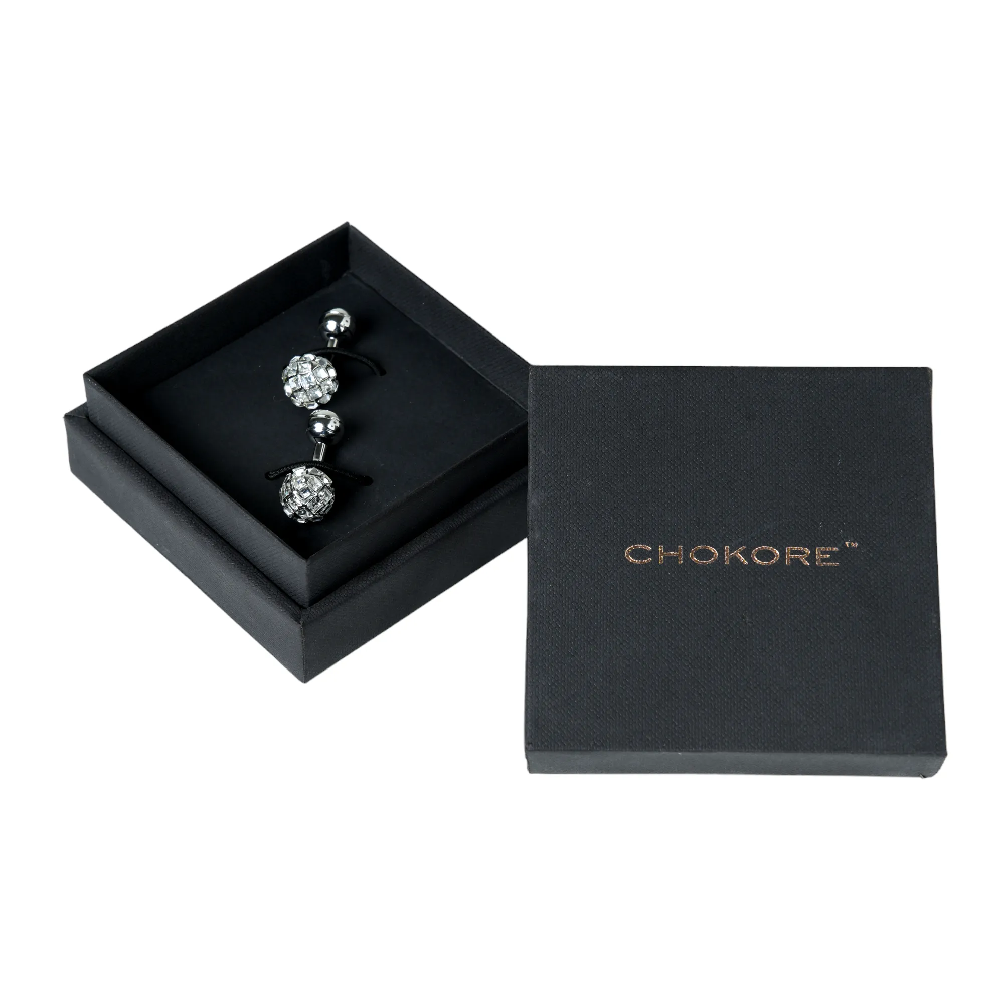 Chokore Crystal Ball Cufflinks (silver)