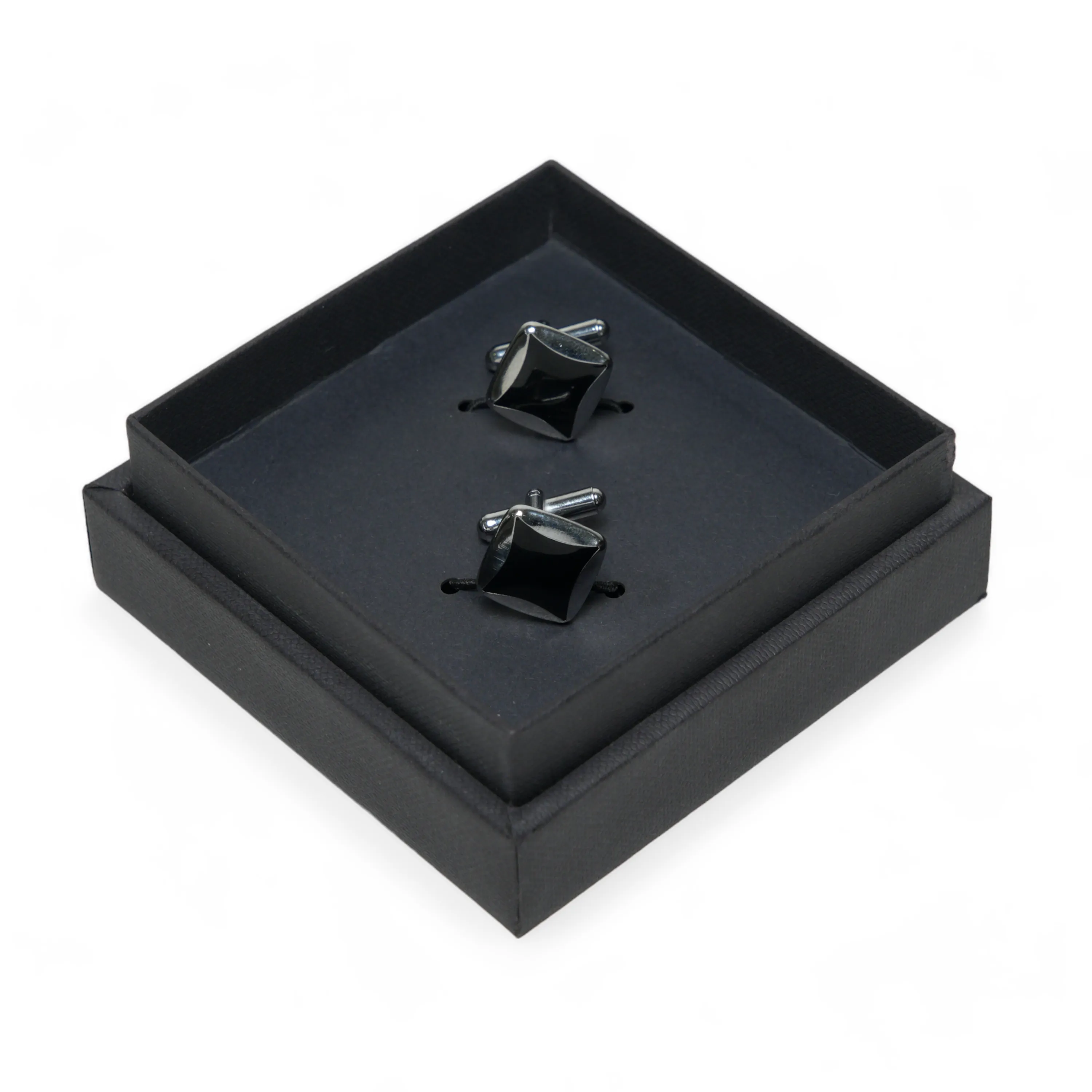 Chokore Curved Square Cufflinks (Black)