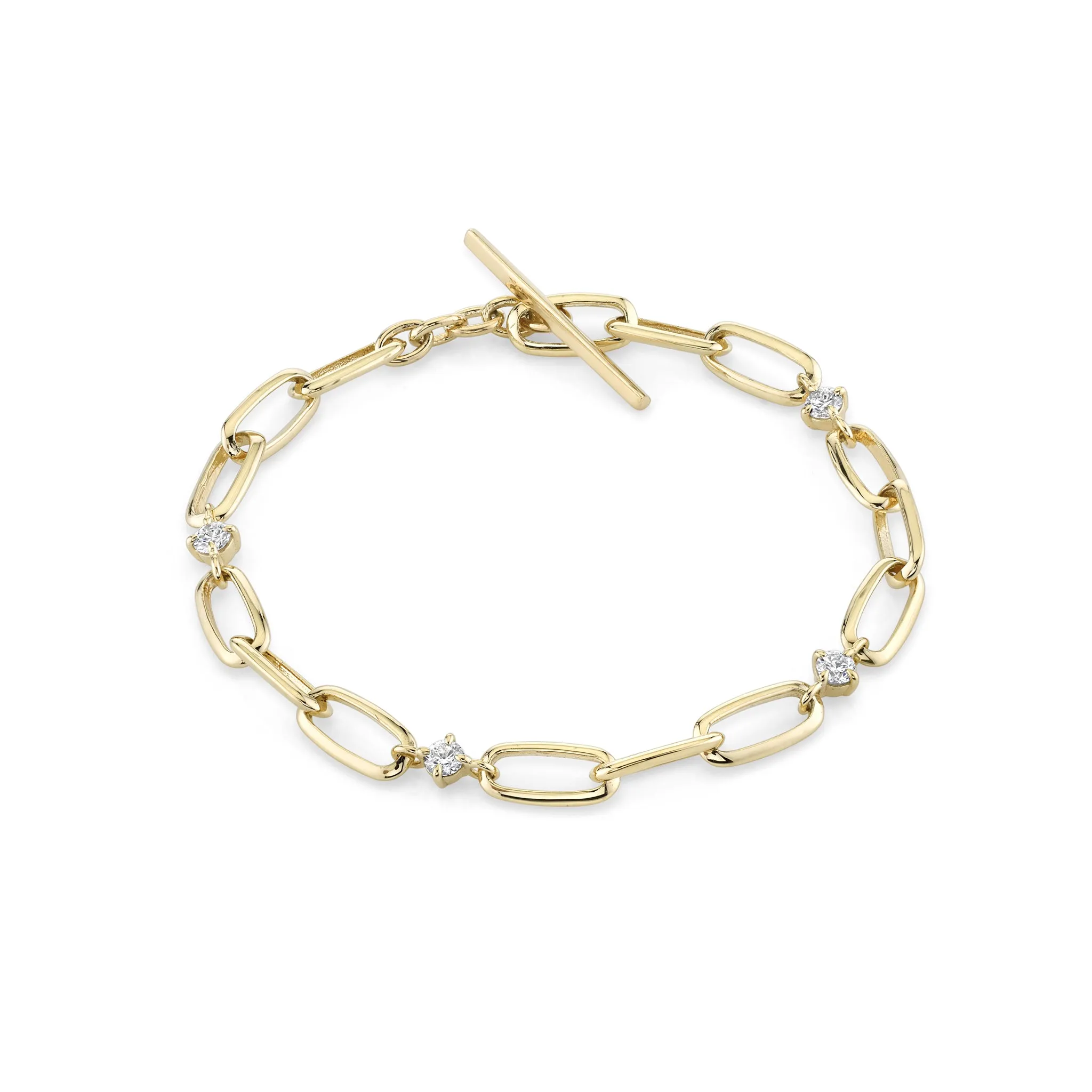 Éclat Tri Link Diamond Station Bracelet