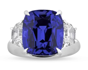 Color-Change Sapphire Ring, 12.40 Carats