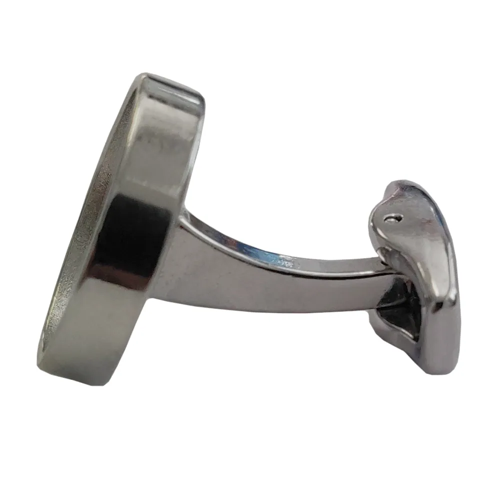 Cufflinks - PREMIER Range - Chrome - Round