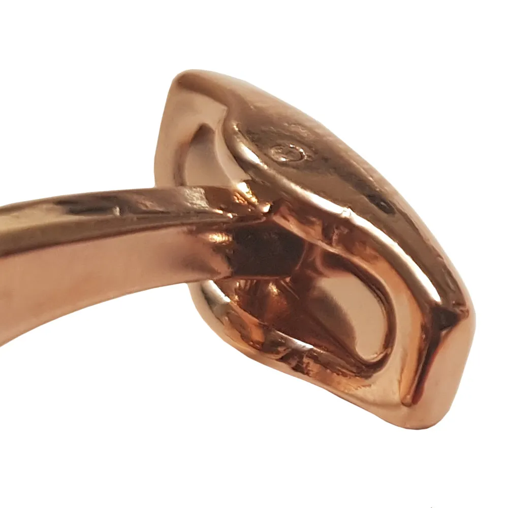 Cufflinks - PREMIER Range - Rose Gold - Curved Square