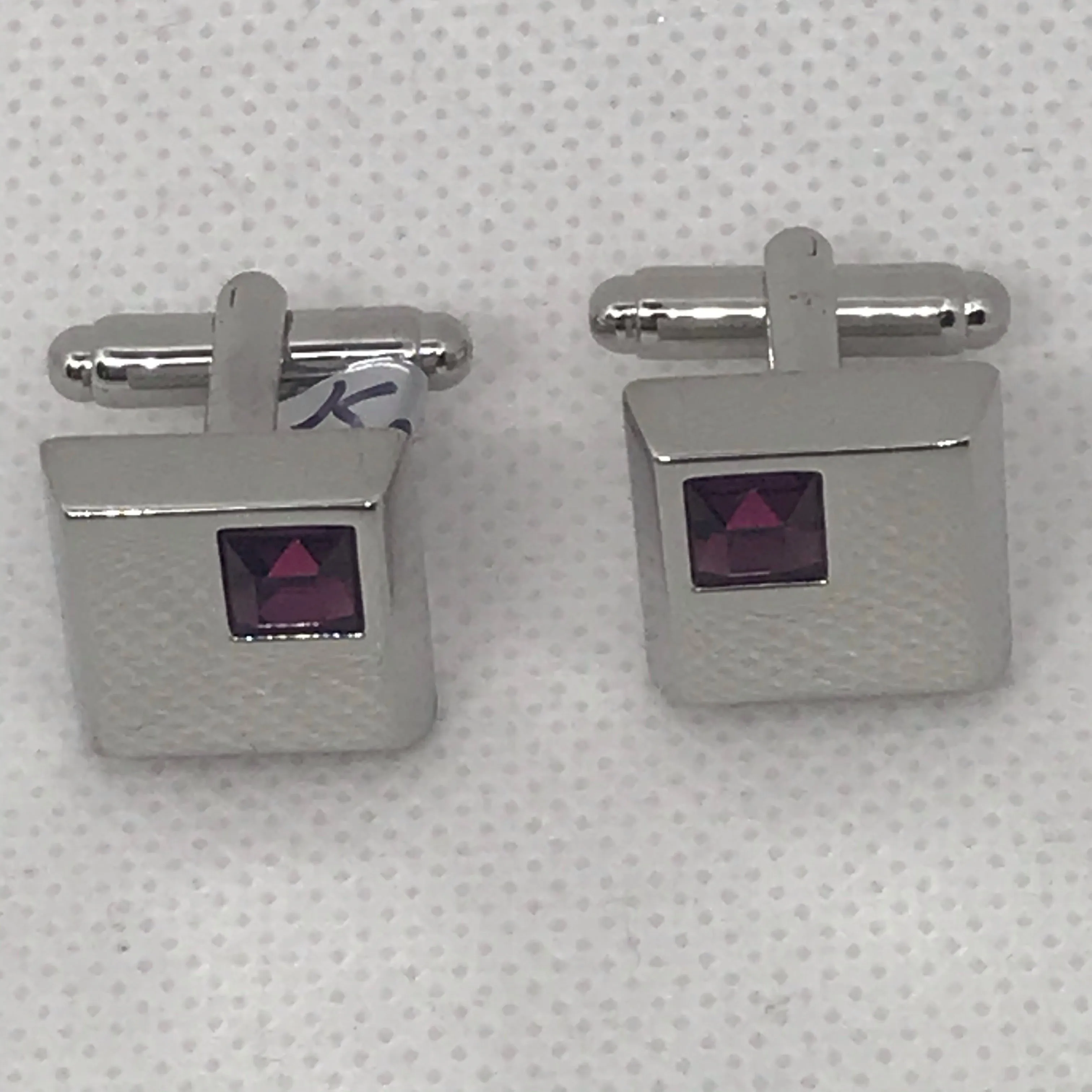 Cufflinks with Simulated Diamond