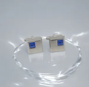 Cufflinks with Simulated Diamond