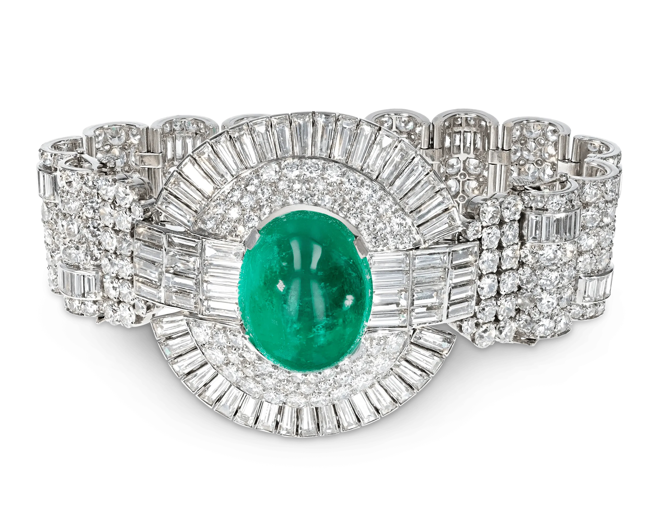 David Webb Emerald Bracelet, 31.33 Carats