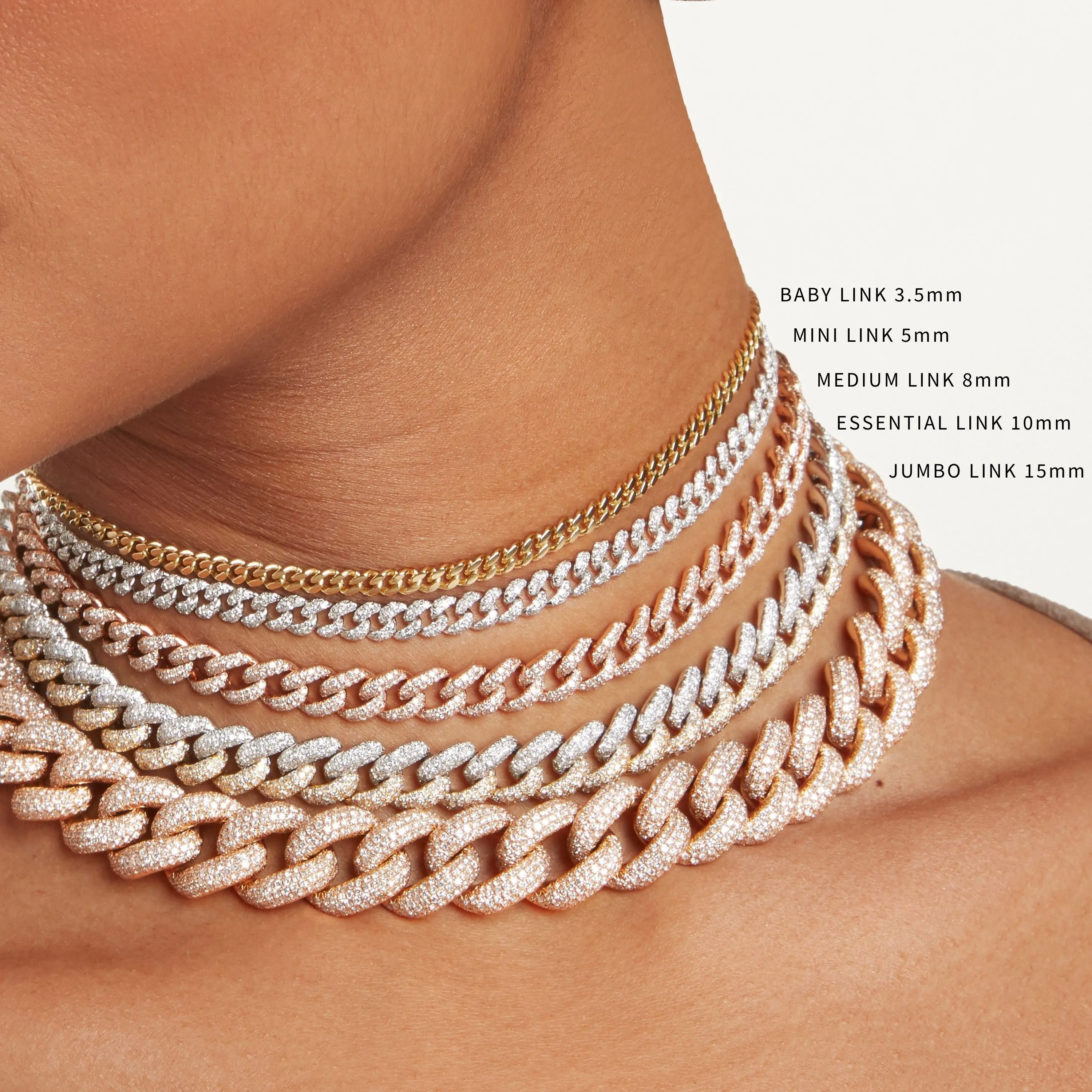 DIAMOND BAGUETTE ESSENTIAL LINK NECKLACE