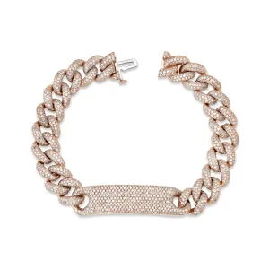 DIAMOND FULL PAVE ID ESSENTIAL LINK BRACELET