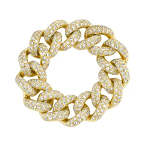 DIAMOND MEDIUM PAVE LINK RING