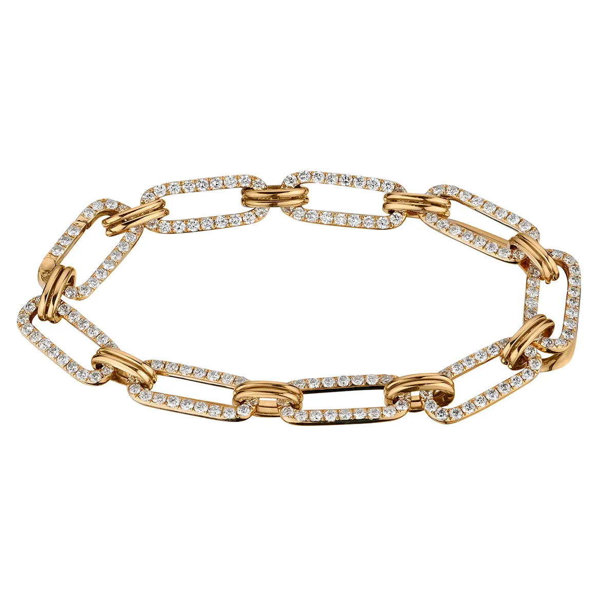 DIAMOND PAPERCLIP LINK CHAIN BRACELET