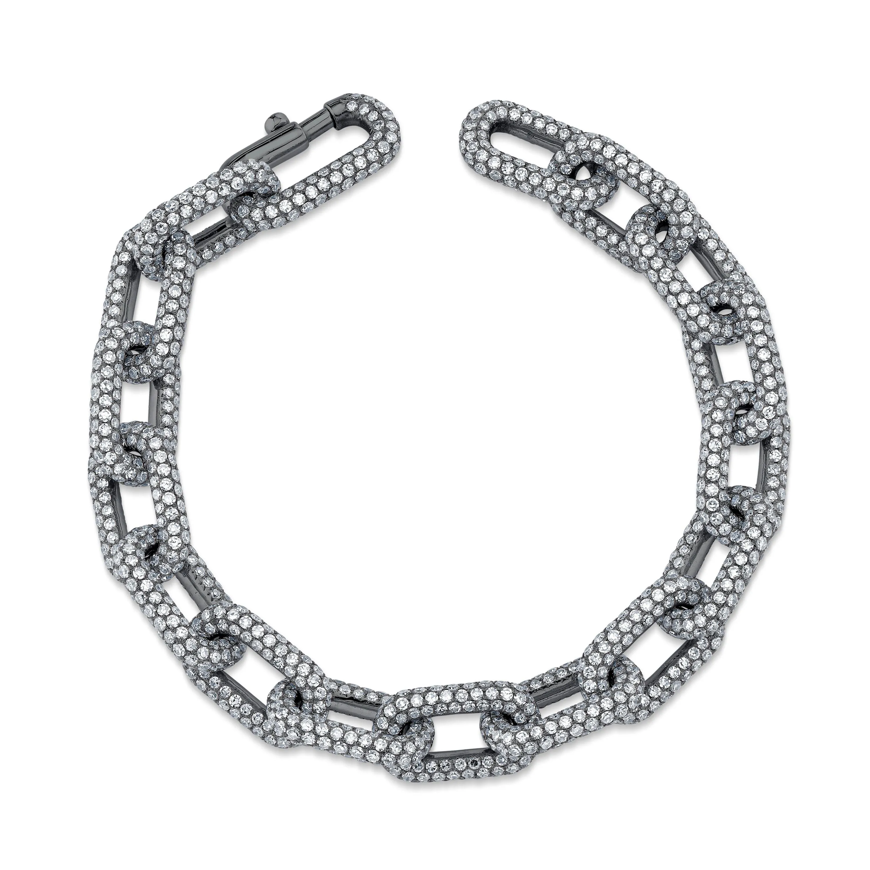 DIAMOND PAVE CABLE LINK BRACELET