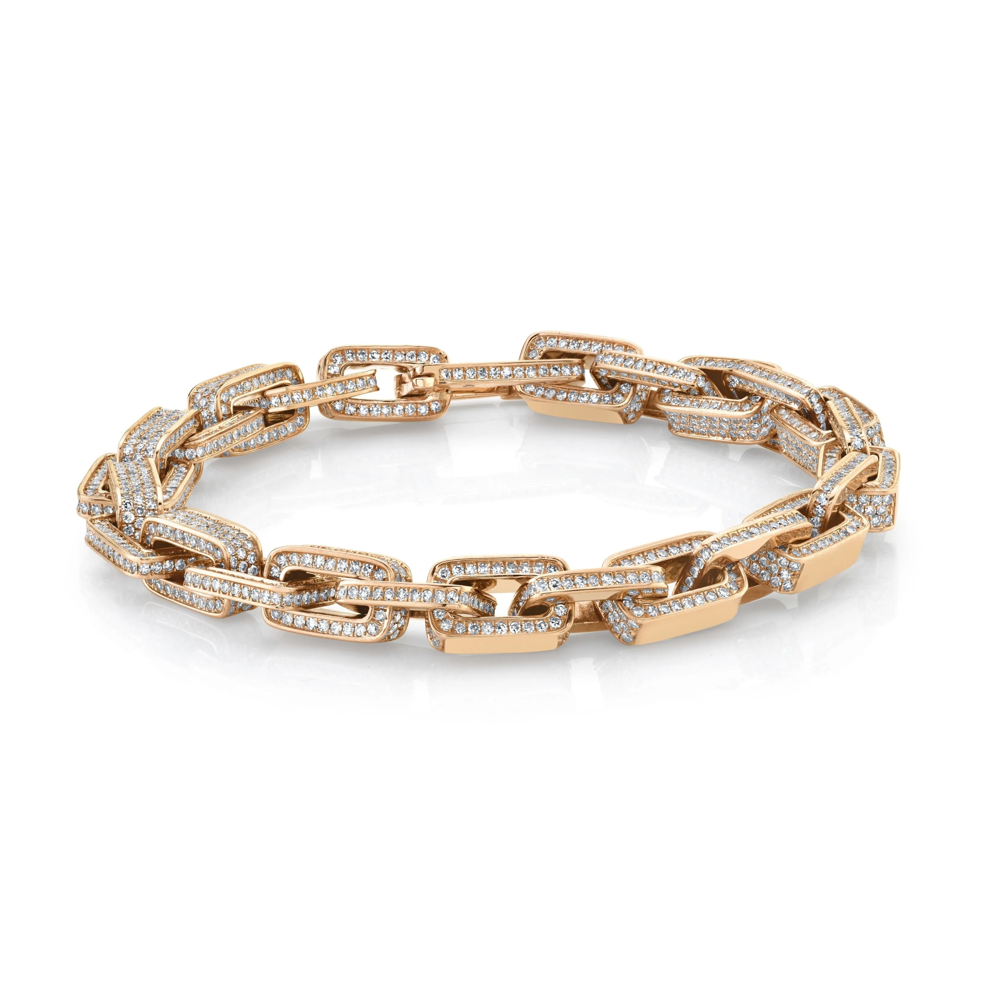 DIAMOND PAVE DECO LINK BRACELET