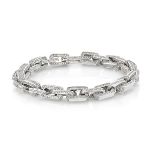 DIAMOND PAVE DECO LINK BRACELET