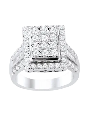 Diamond Ring - 10ct White Gold Diamond Ring - 762826