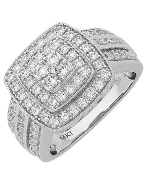 Diamond Ring - 14ct White Gold Diamond Ring - 767636