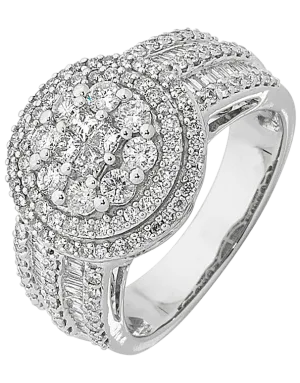 Diamond Ring - 14ct White Gold Diamond Ring