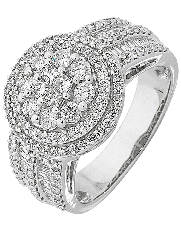 Diamond Ring - 14ct White Gold Diamond Ring