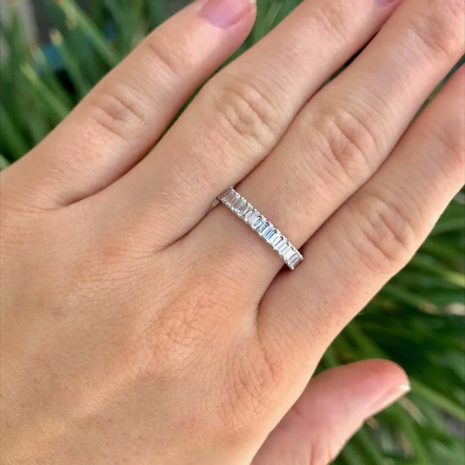 Emerald Cut Diamond Eternity Ring