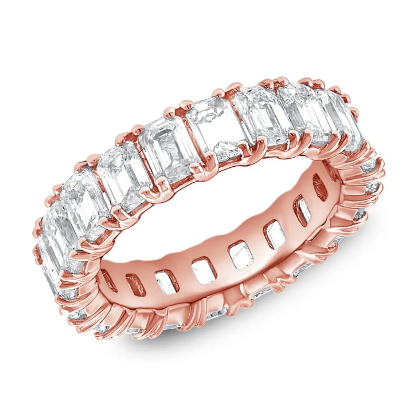 Emerald Cut Lab Diamond Eternity Ring