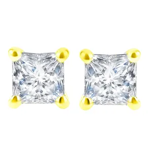 Exclusive Princess Diamond Stud Earrings 1ct