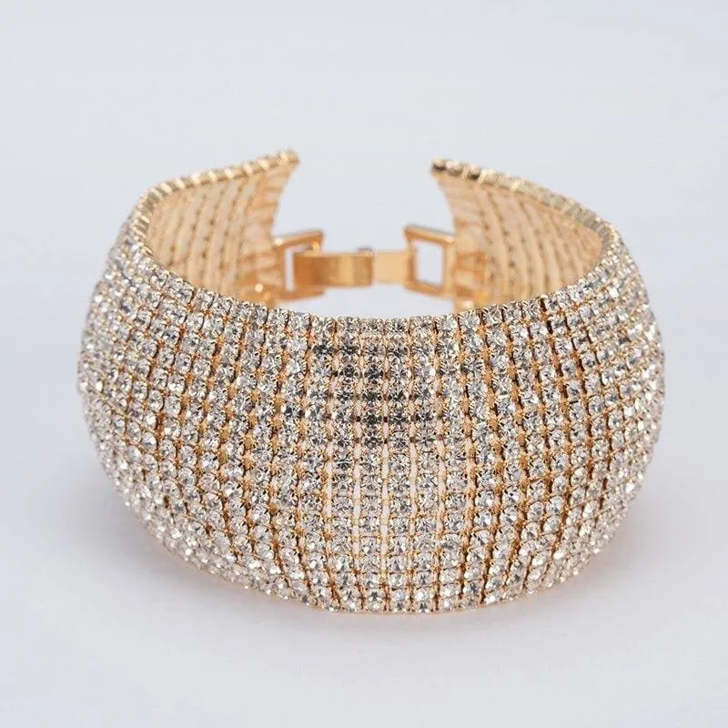 Full Rhinestone Luxury Classic Crystal Pave Link Bracelet