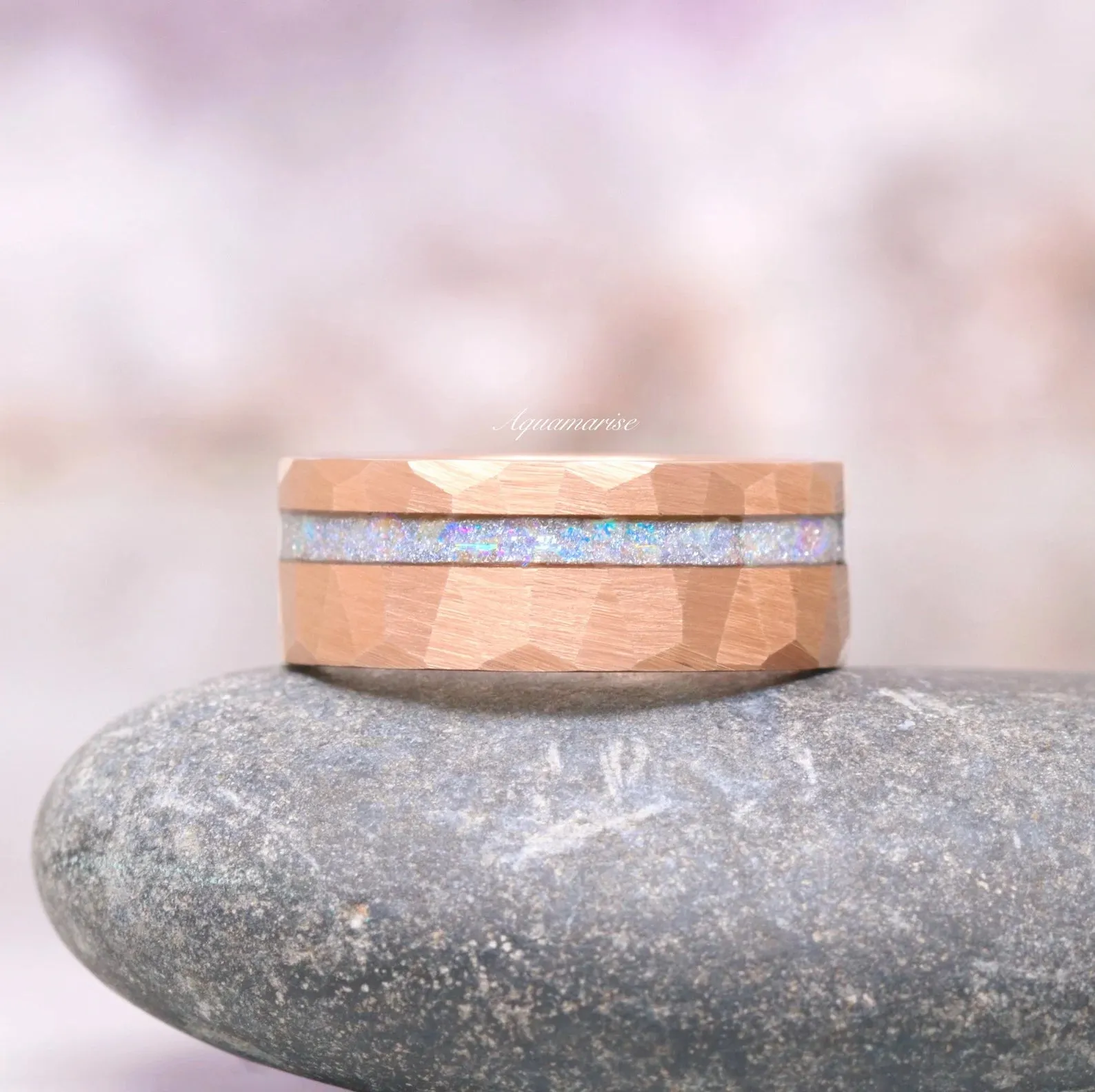 Galaxy Rainbow Moonstone Couples Ring