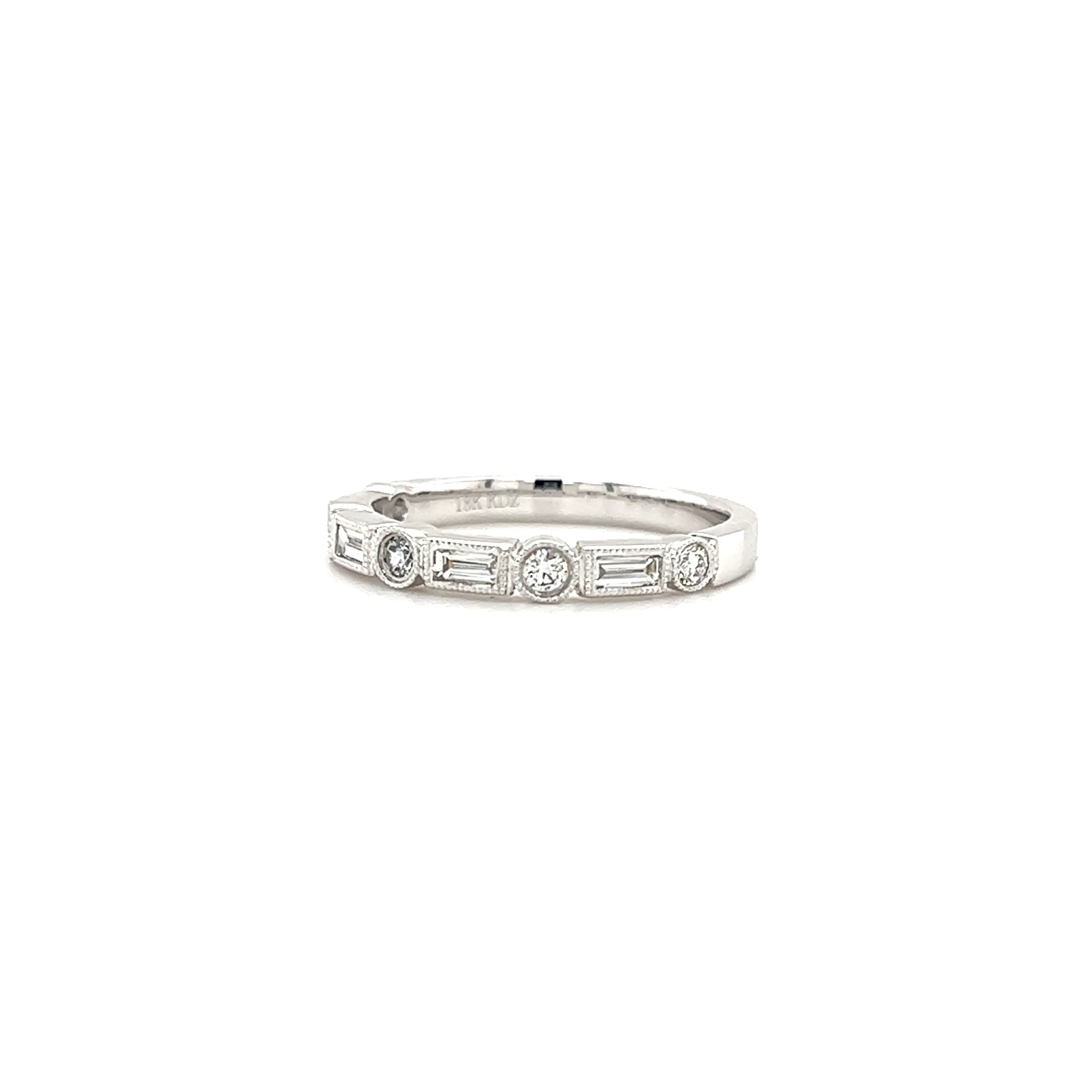 Geometric Ring with 0.34ct of Diamonds in 18K White Gold