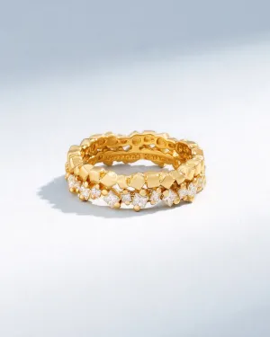 Golden Mini Diamond Eternity Band