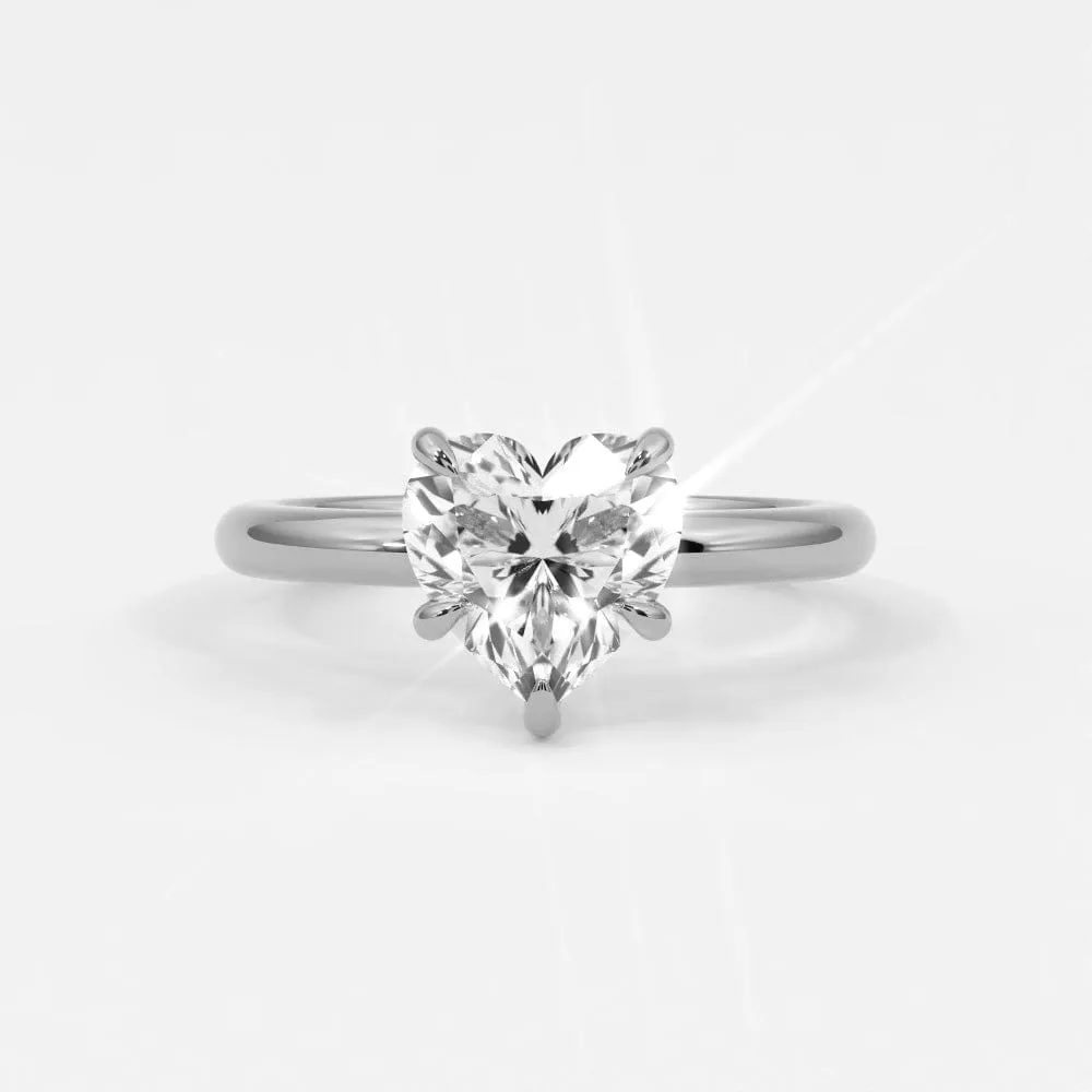 Heart Shape Diamond Solitaire Band