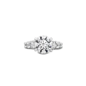 HEARTS ON FIRE  ‘VERONA’ PLATINUM 3.23 CT BESPOKE DIAMOND RING