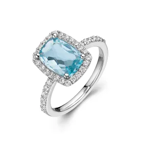 Lafonn Aria Rectangular Blue Blue Topaz Ring GR002BTP