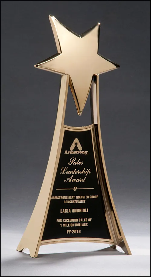 Large and Impressive Metal Star Trophy