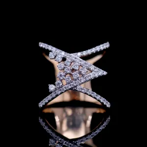 #LVNA2024 | Big Deco Criss Cross Diamond Ring 18kt