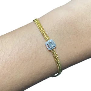 #LVNA2024 | Golden Unisex Cushion Diamond Bracelet 18kt