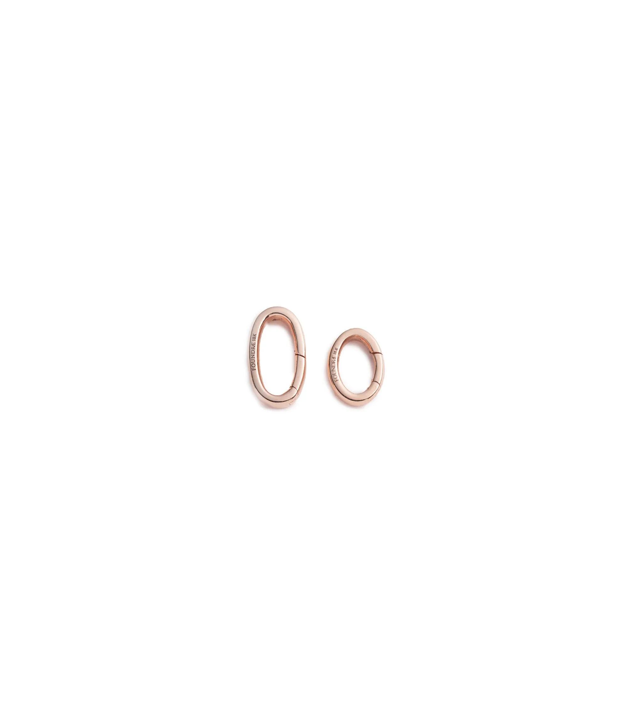 Medium Oval Push Gate Annex Link Rose Gold