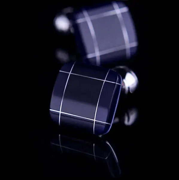 men's classical luxury stone square cufflinks for men, vintage style