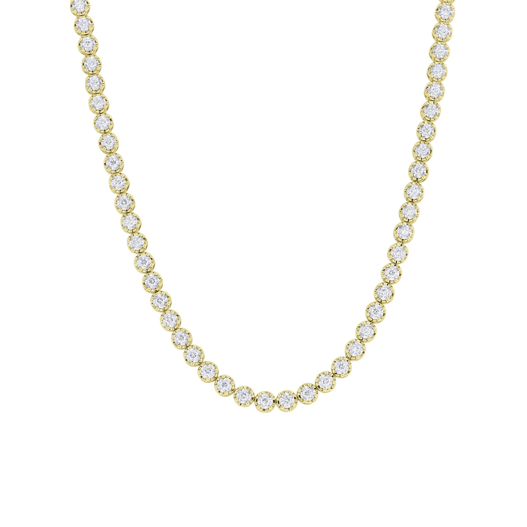 Milan Crown Diamond Tennis Necklace