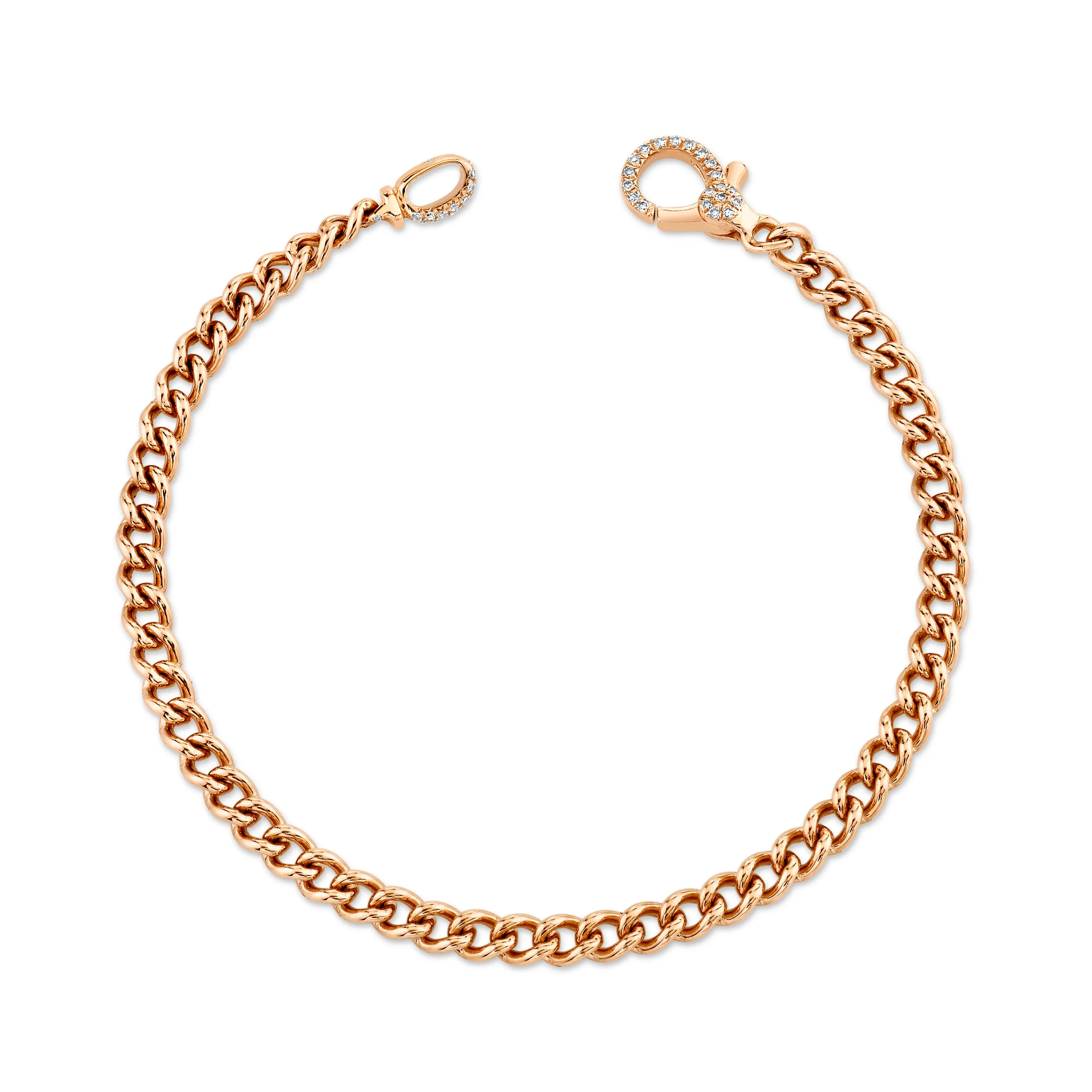 MINI ME SOLID GOLD BABY FLAT LINK BRACELET