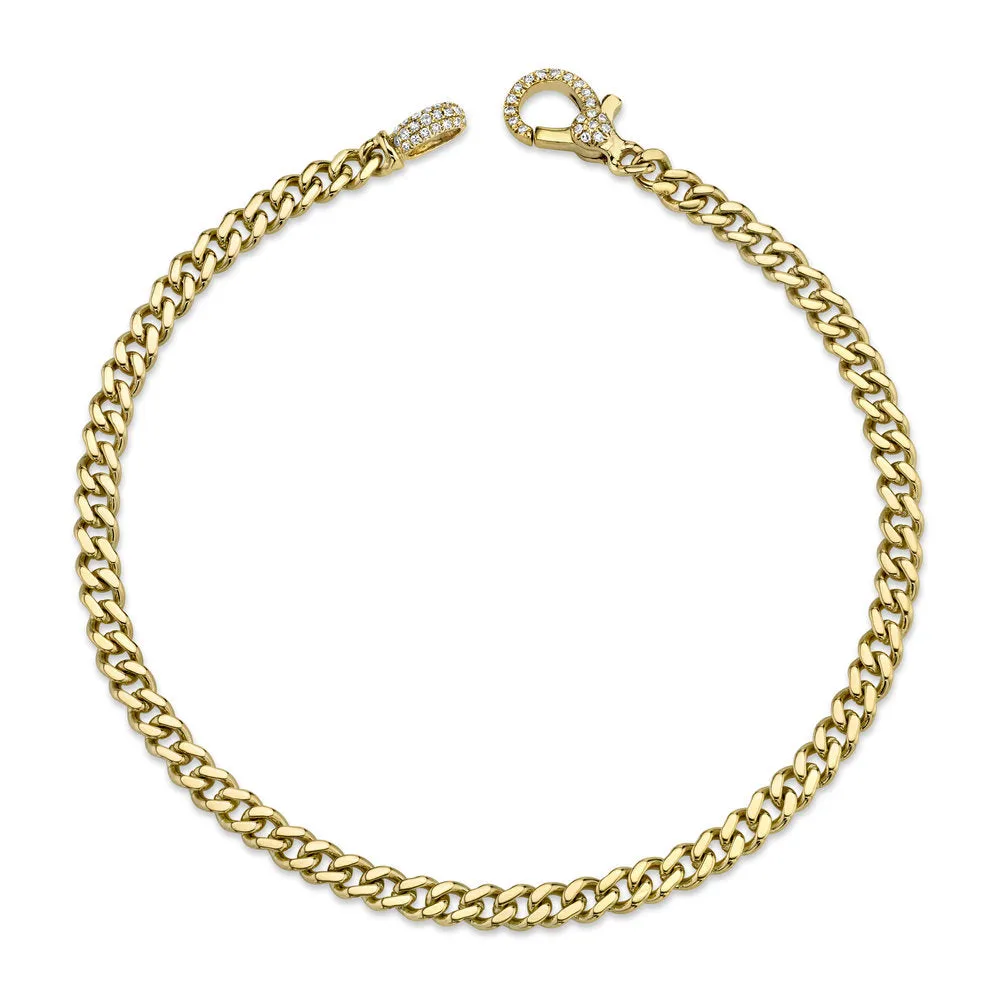 MINI ME SOLID GOLD BABY FLAT LINK BRACELET