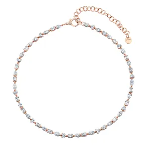 MINI MIXED DIAMOND TENNIS NECKLACE