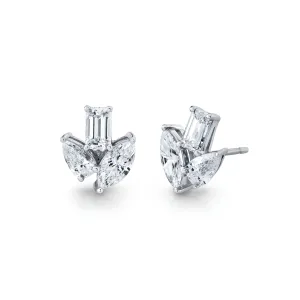 Multi  Shape Diamond Stud Earrings