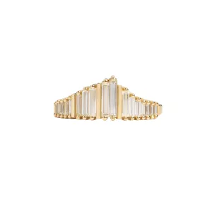 Needle Baguette Tiara Diamond Ring