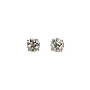 Old Mine Diamond Stud Earrings