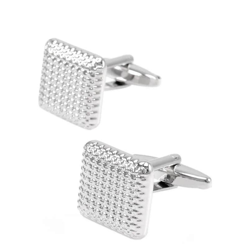 Pin Dot Silver-Tone Cufflinks