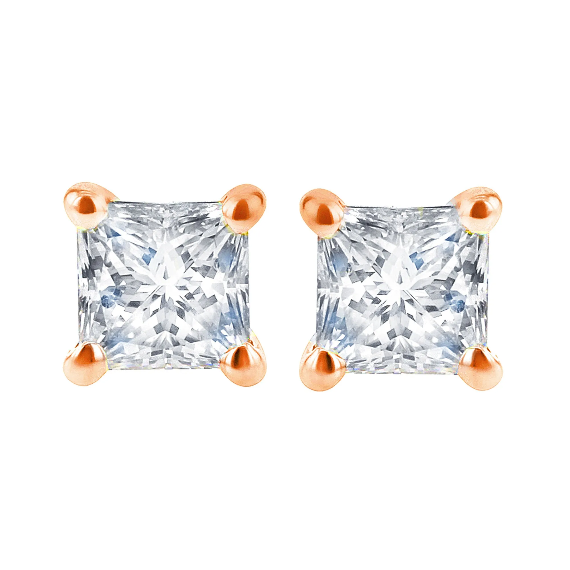 Princess Bella Diamond Stud Earrings 1/3ct