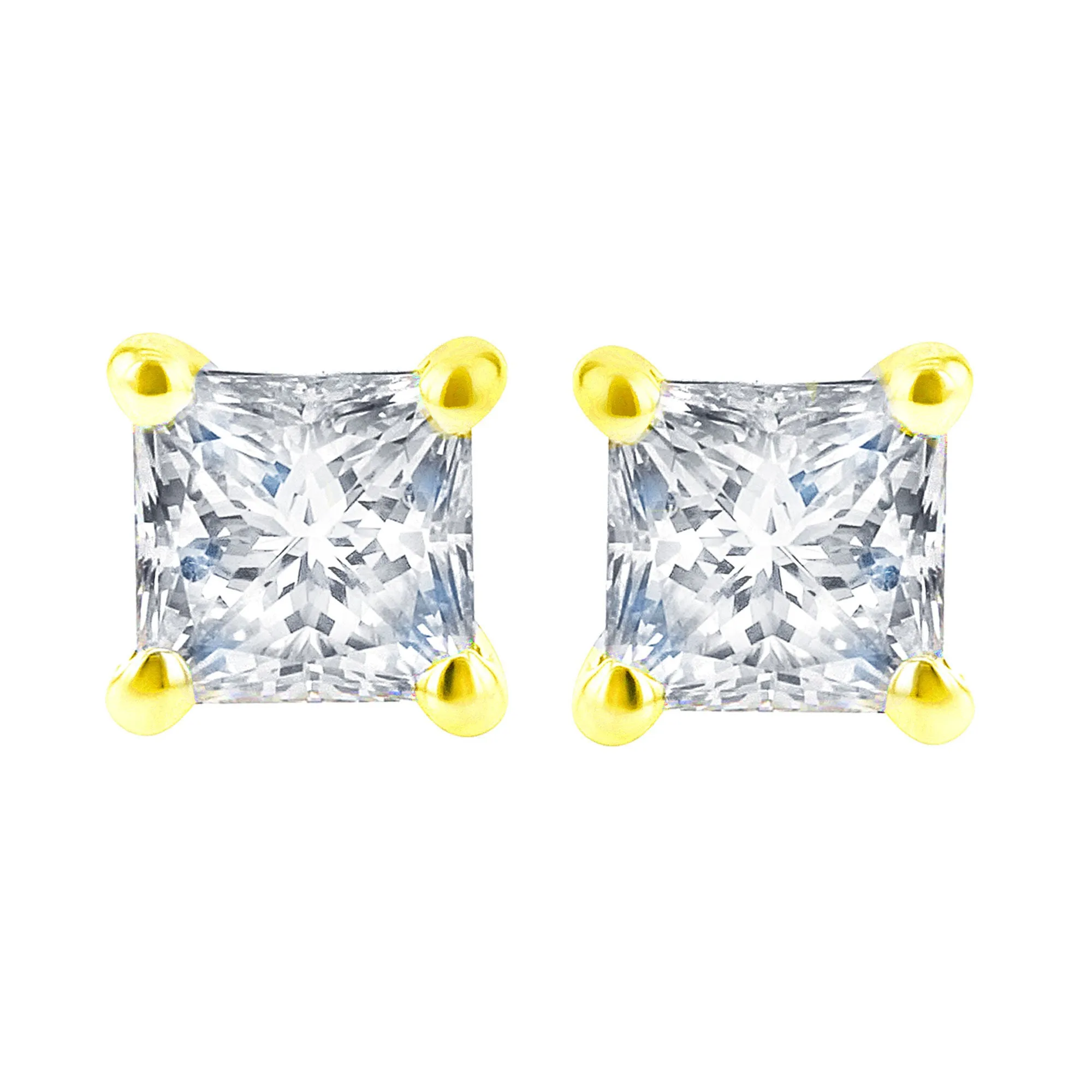 Princess Bella Diamond Stud Earrings 3/8ct