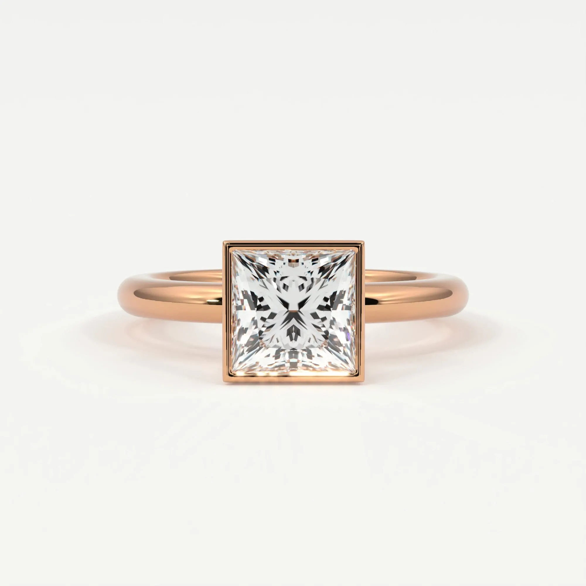 Princess Cut Bezel Setting